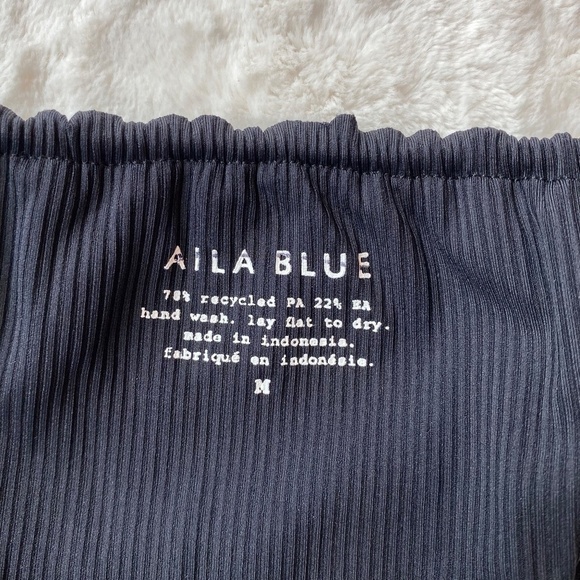 New! Aila Blue black cheeky string bikini bottoms 19538 - Picture 7 of 8